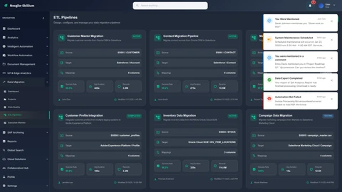 Migration Pipelines - Data migration project management with ETL pipeline design and validation